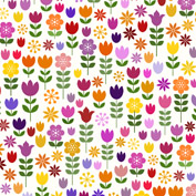 Scandinavian style flower pattern